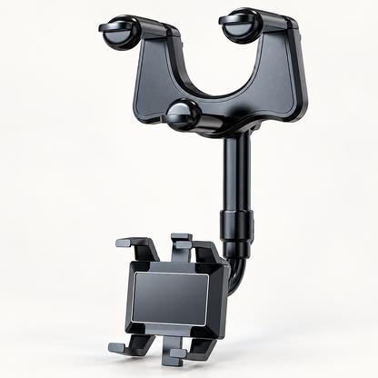 Rotating & Extendable Rearview Mirror Phone Holder