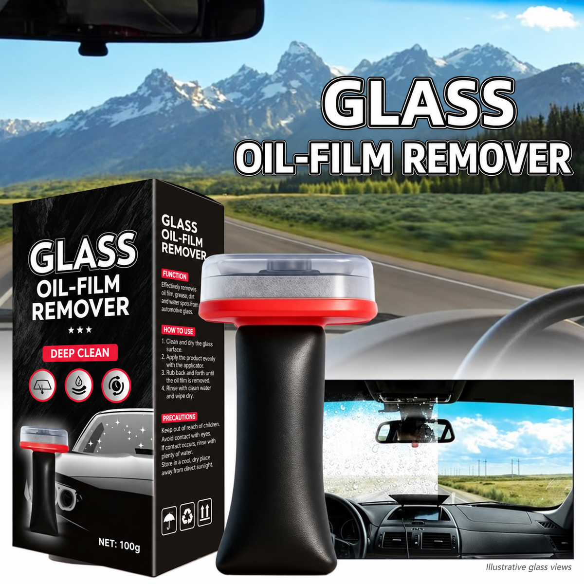 Handheld Glass Oil-Film Remover – 100 g