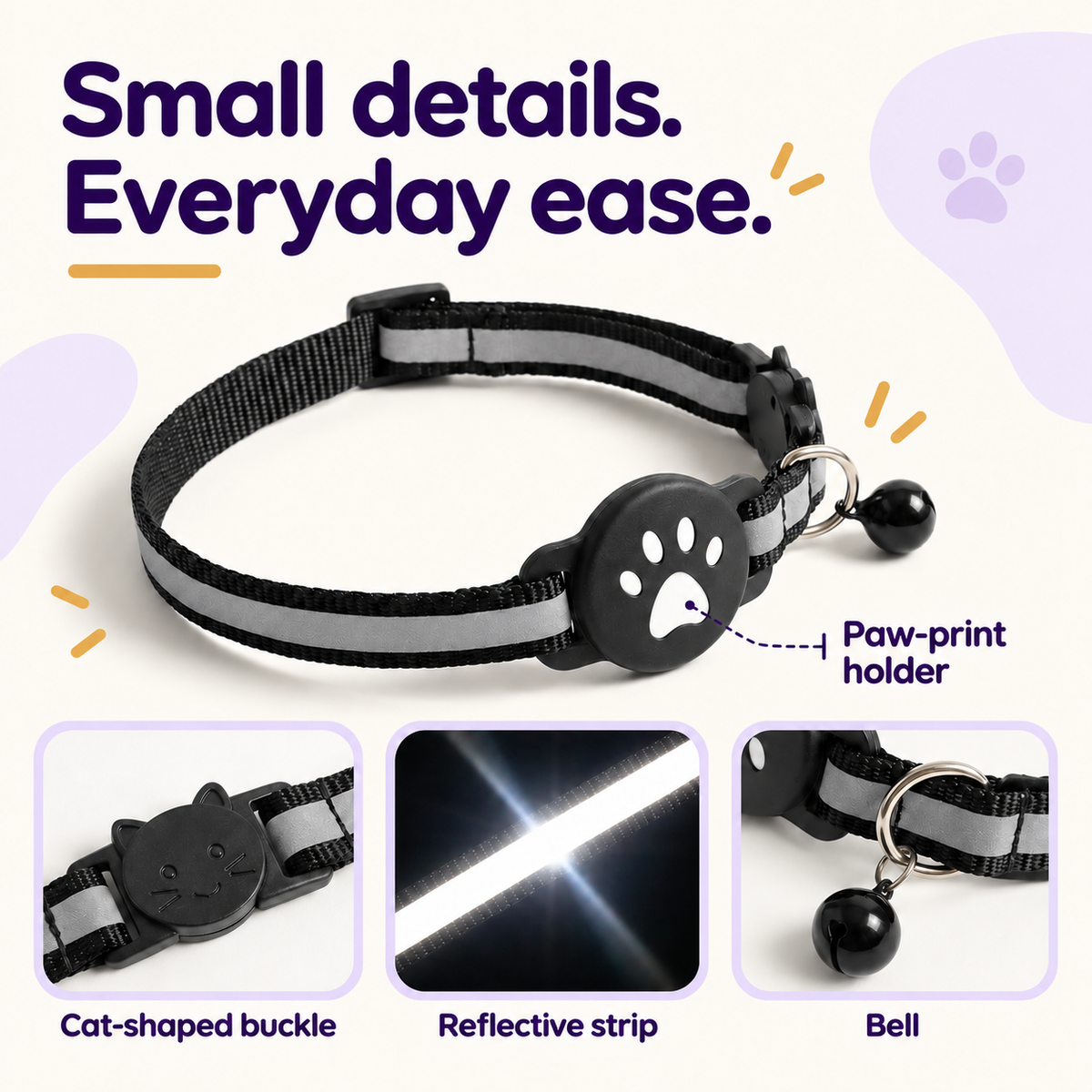 Cat tracker collar product view 2