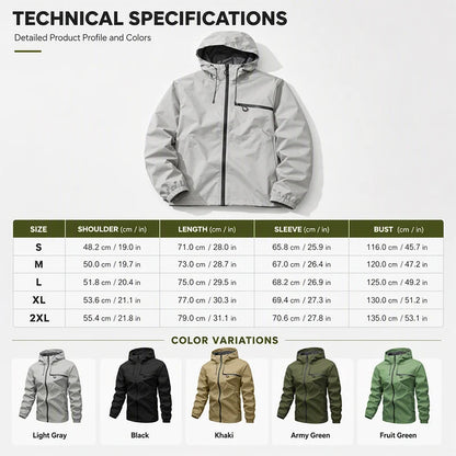 Men's Outdoor Waterproof Hooded Jacket