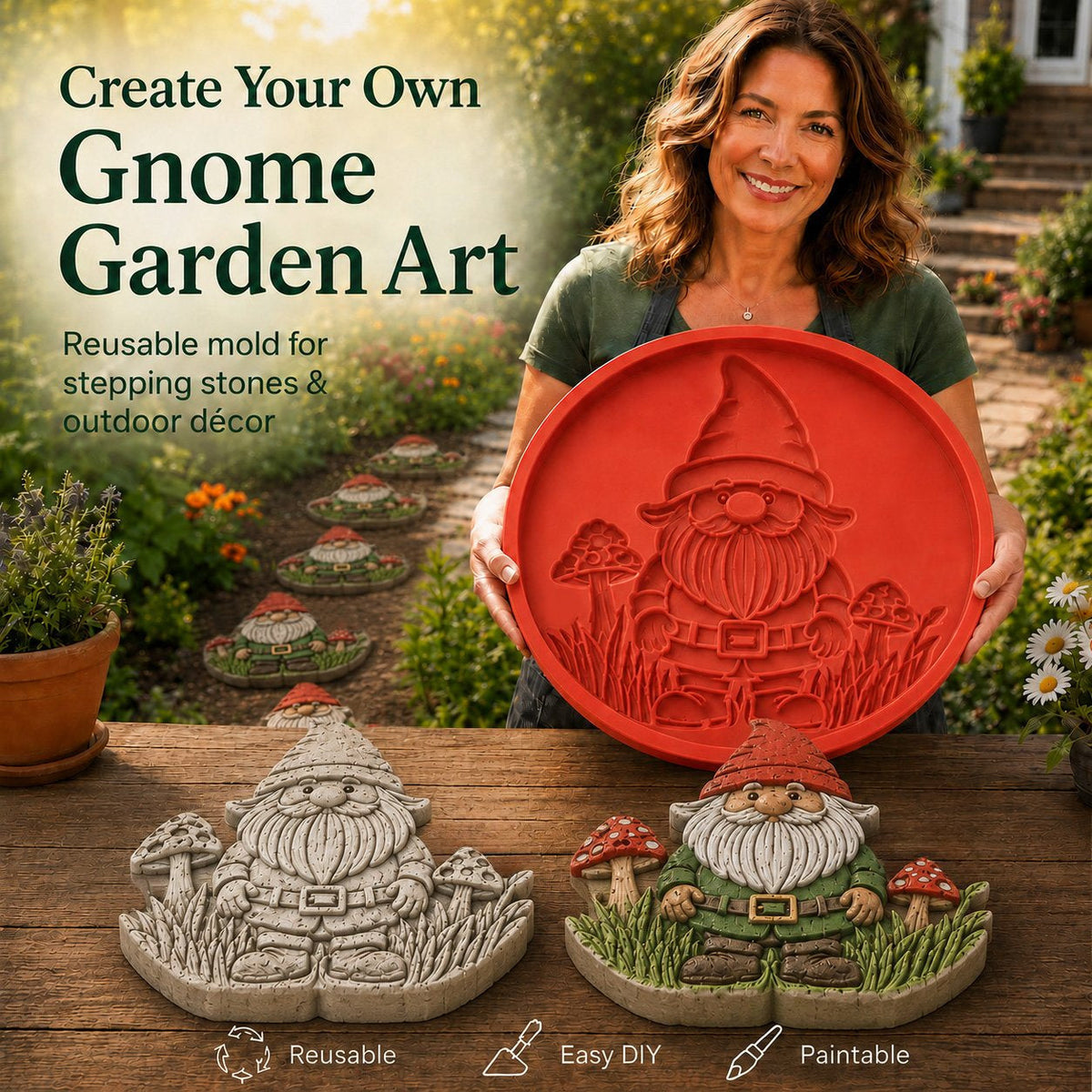 Create-Your-Own Garden Stepping Stone Mold