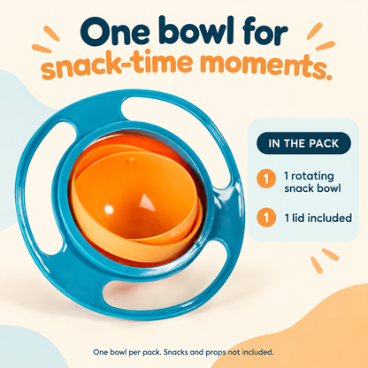 360° Rotating Snack Bowl with Lid