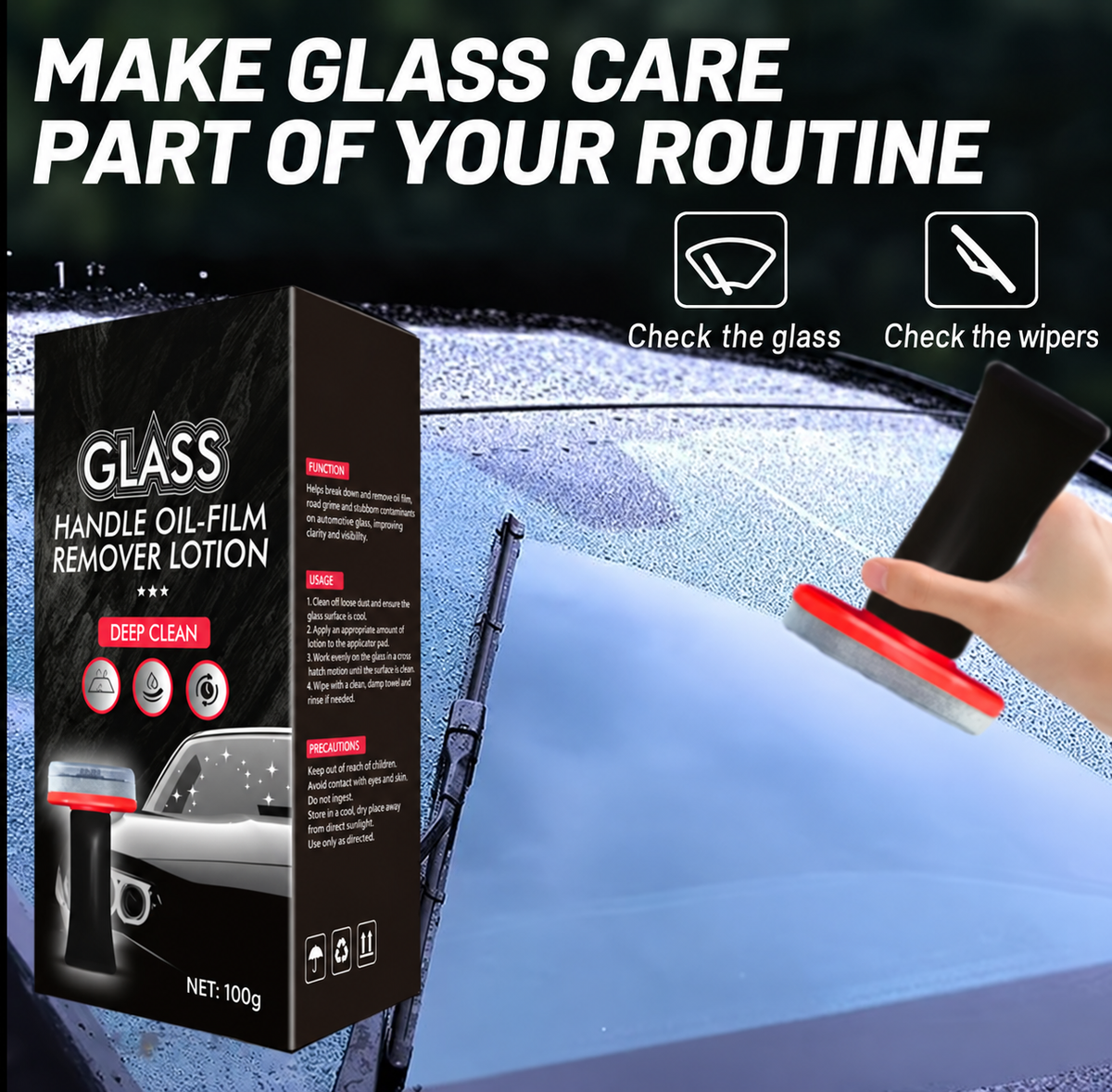Handheld Glass Oil-Film Remover – 100 g