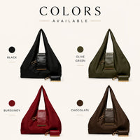 Toworkact™ Varelli Charm Transformable Bag – Stylish Vegan Leather Tote & Keychain Charm - 4-Pack (One of Each Color) & Free Shipping