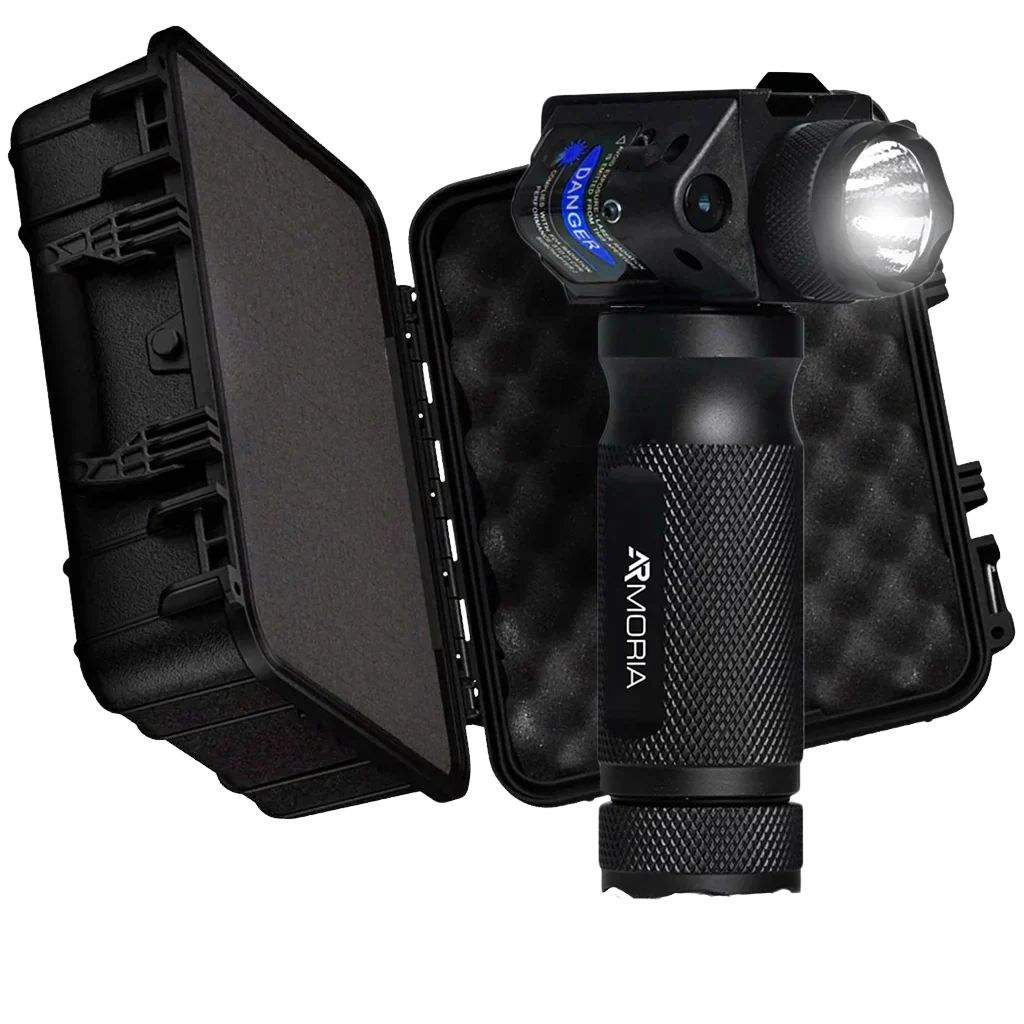 Lumigrip Vertical Flashlight Grip – LED Light with Laser