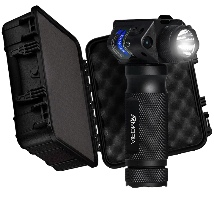 Lumigrip Vertical Flashlight Grip – LED Light with Laser