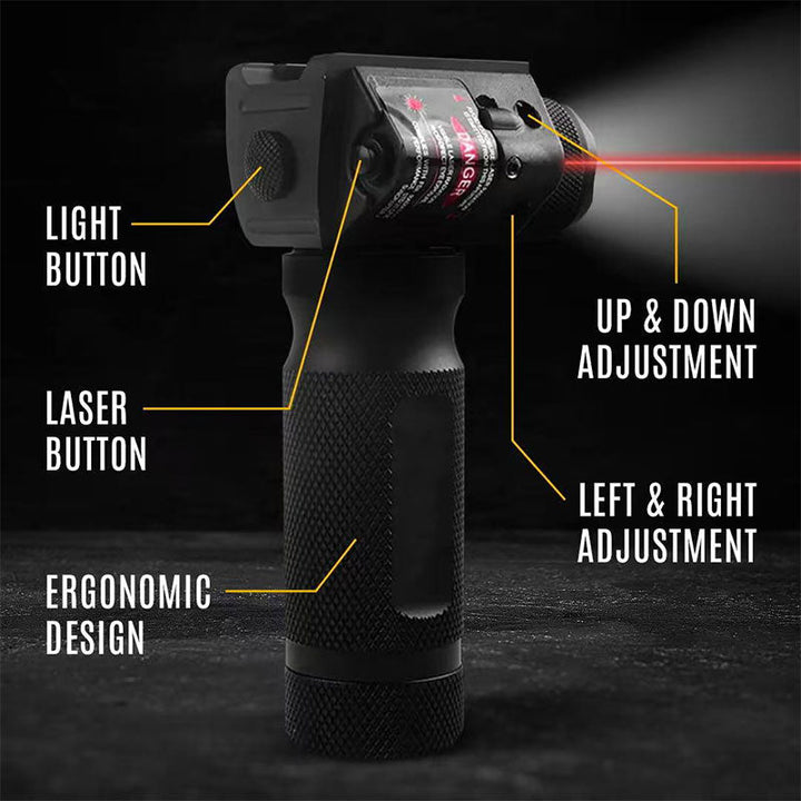 Lumigrip Vertical Flashlight Grip – LED Light with Laser