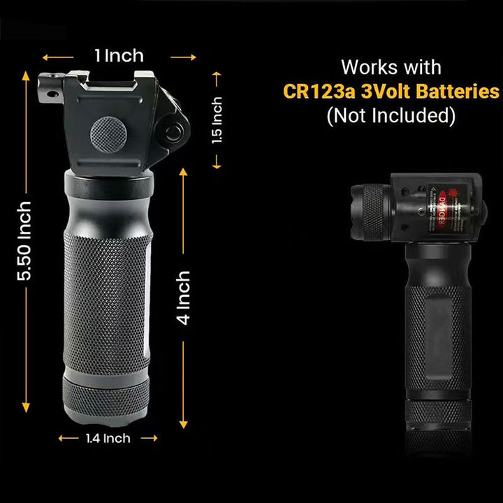 Lumigrip Vertical Flashlight Grip – LED Light with Laser