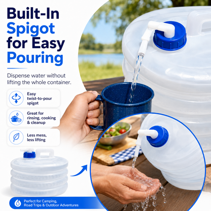💧  Collapsible Water Container with Spigot