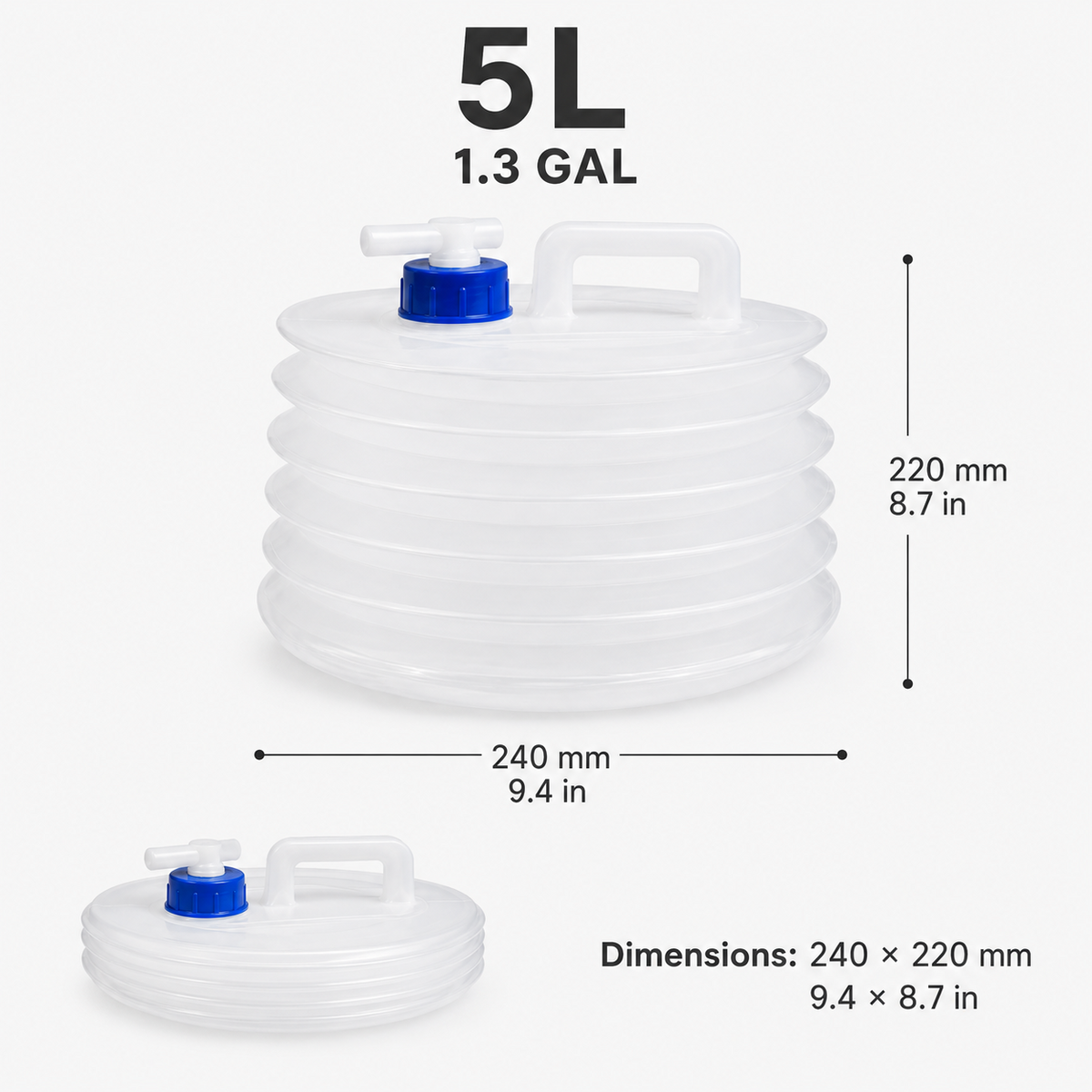 💧  Collapsible Water Container with Spigot