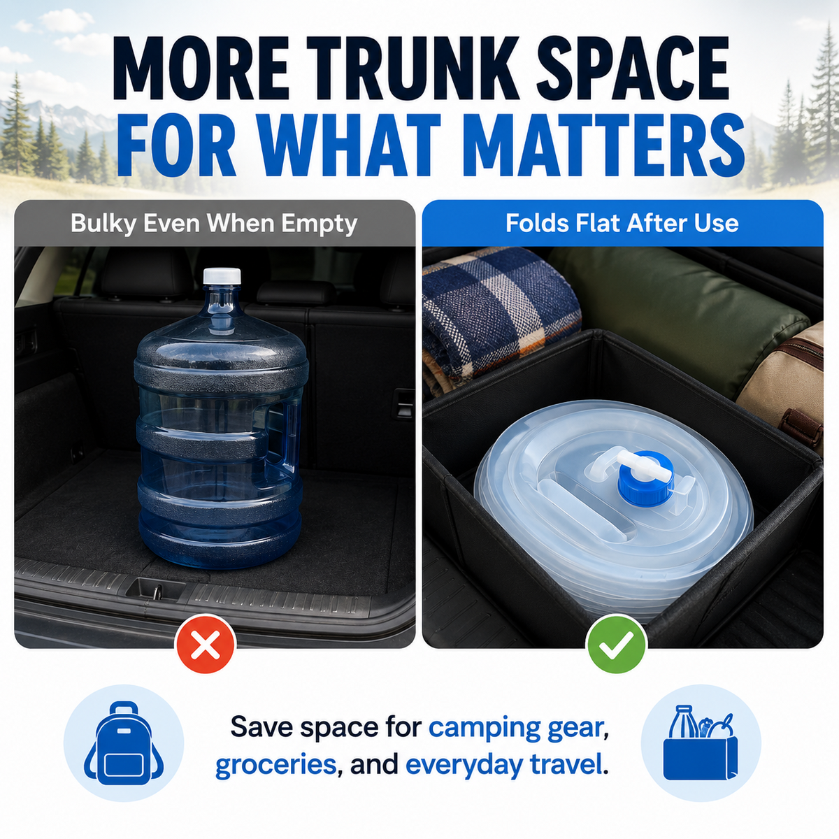 💧  Collapsible Water Container with Spigot