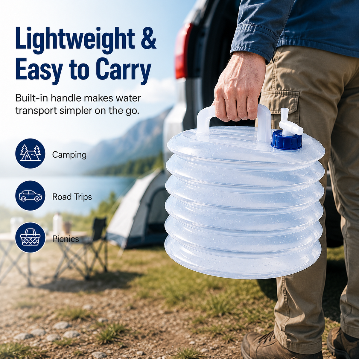 💧  Collapsible Water Container with Spigot