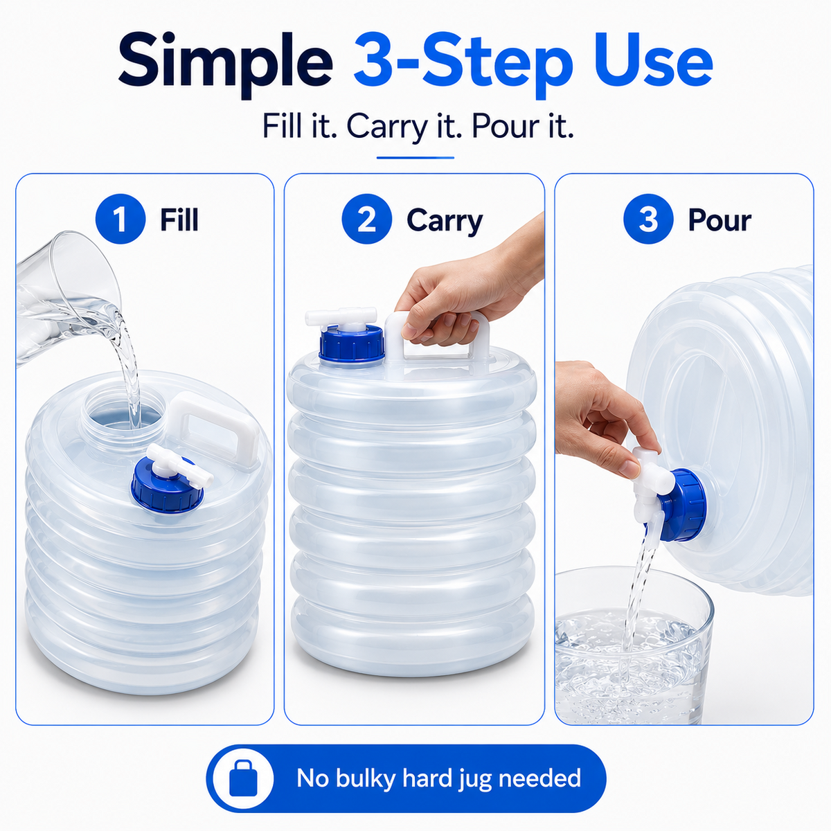 💧  Collapsible Water Container with Spigot