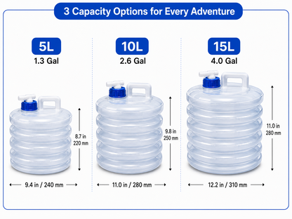 💧  Collapsible Water Container with Spigot