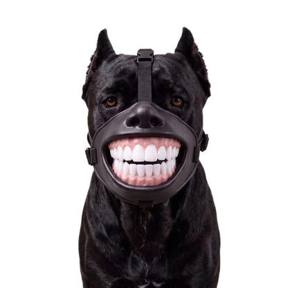 Funny Grinning Teeth Dog Muzzle | Halloween Pet Costume Accessory