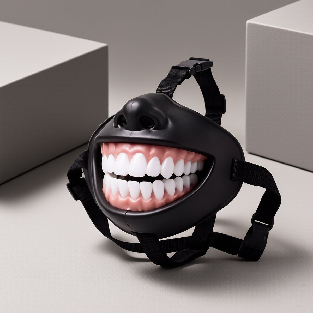 Funny Grinning Teeth Dog Muzzle | Halloween Pet Costume Accessory