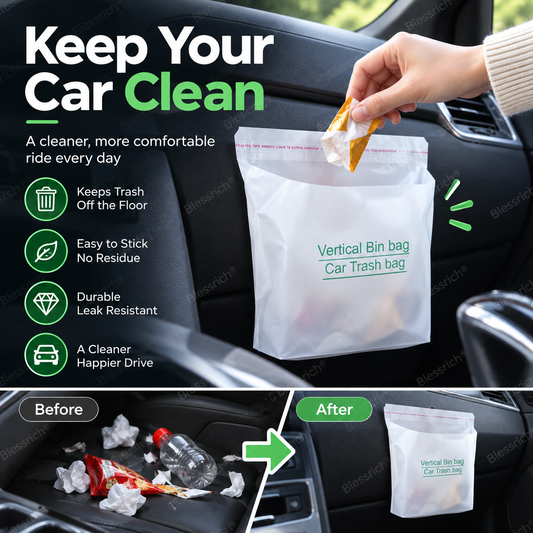 Self-Adhesive Car Cleaning Bags – Stick anywhere🚗