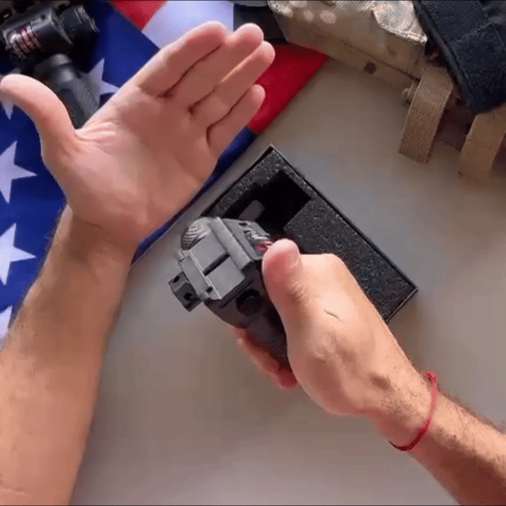 Lumigrip Vertical Flashlight Grip – LED Light with Laser