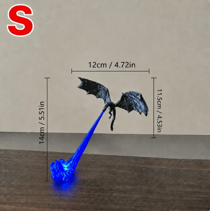 🔥 HOT SALE 🐉| 3D Fire-Breathing Dragon LED Display – Fantasy Bookshelf Decor with Glowing Flame