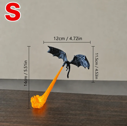 🔥 HOT SALE 🐉| 3D Fire-Breathing Dragon LED Display – Fantasy Bookshelf Decor with Glowing Flame