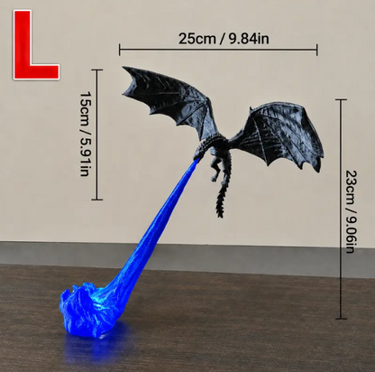 🔥 HOT SALE 🐉| 3D Fire-Breathing Dragon LED Display – Fantasy Bookshelf Decor with Glowing Flame