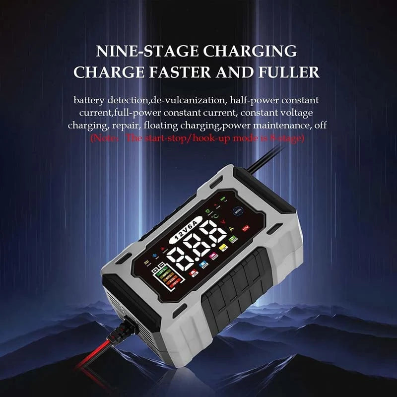 🔌🚗12V/24V Smart Battery Charger, Maintainer & Trickle Charger🔋