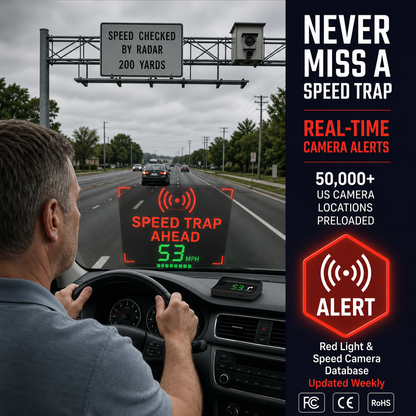 Head-up Display (HUD) in-vehicle GPS digital speedometer