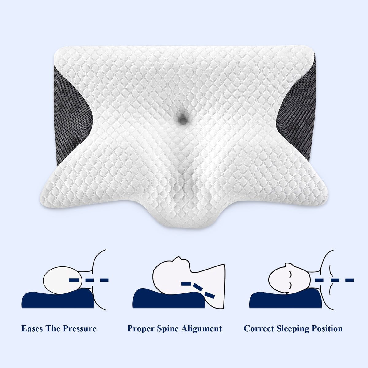 🦋 Anti-Snore Butterfly Pillow – Designed for Restful Sleep