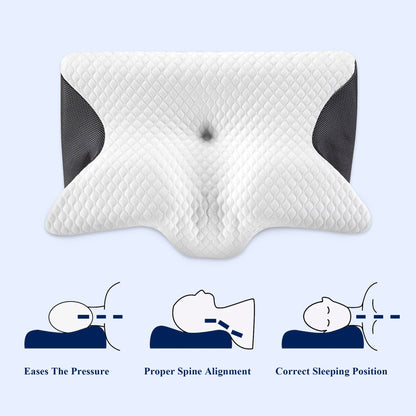 🦋 Anti-Snore Butterfly Pillow – Designed for Restful Sleep