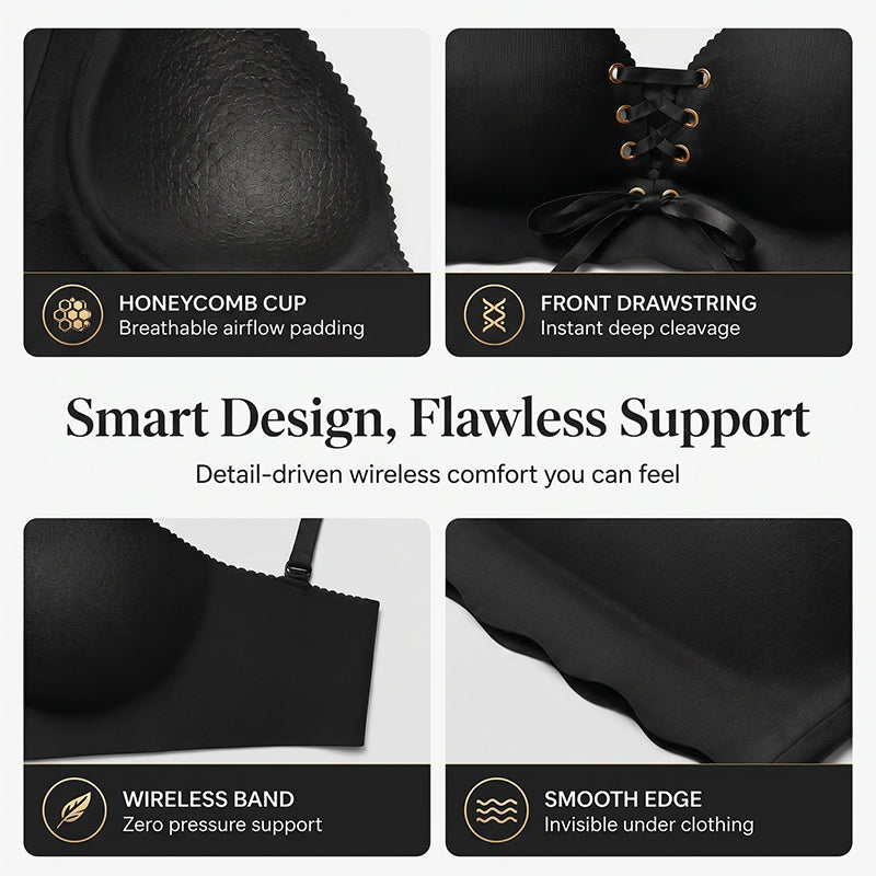 Women’s Seamless Breathable Push-Up Support Bra - 2