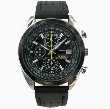 ⌚ Swiss Pilot Watch｜Authentic Swiss‑handcrafted, microscope‑calibrated movement, lifetime‑no‑replace solar movement, professional 20ATM waterproof 💧