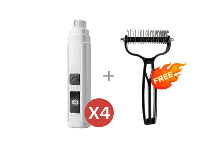 🥳2026 HOT SALE🥳 50K+ SOLD! 🐶💨50% OFF! Electric Pet Nail Grinder | Whisper Quiet, 3-Speed, LED, USB-C Rechargeable for Dogs & Cats ✨