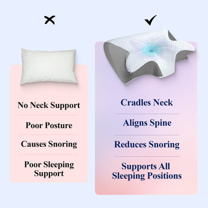 🦋 Anti-Snore Butterfly Pillow – Designed for Restful Sleep