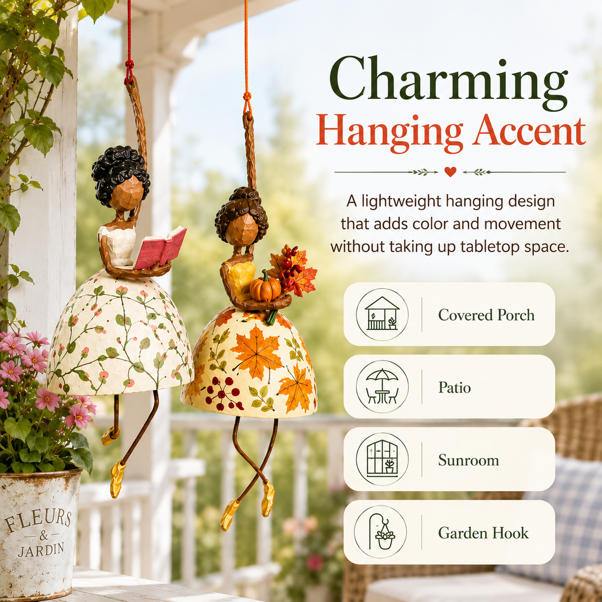 💃🌸Whimsical Dancing Lady Hanging Ornament