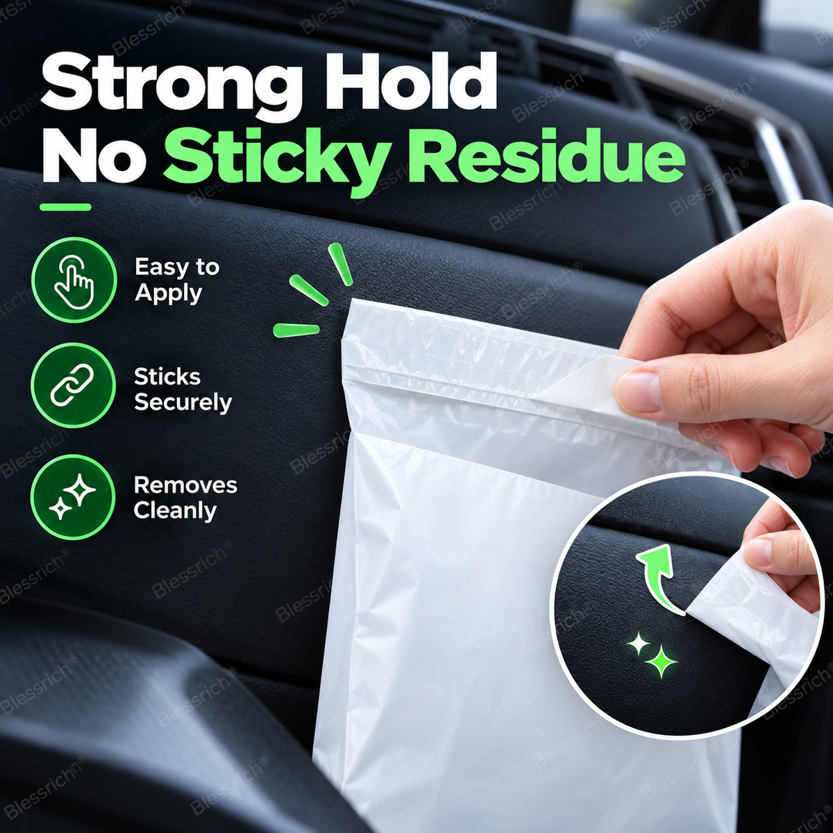 Self-Adhesive Car Cleaning Bags – Stick anywhere🚗