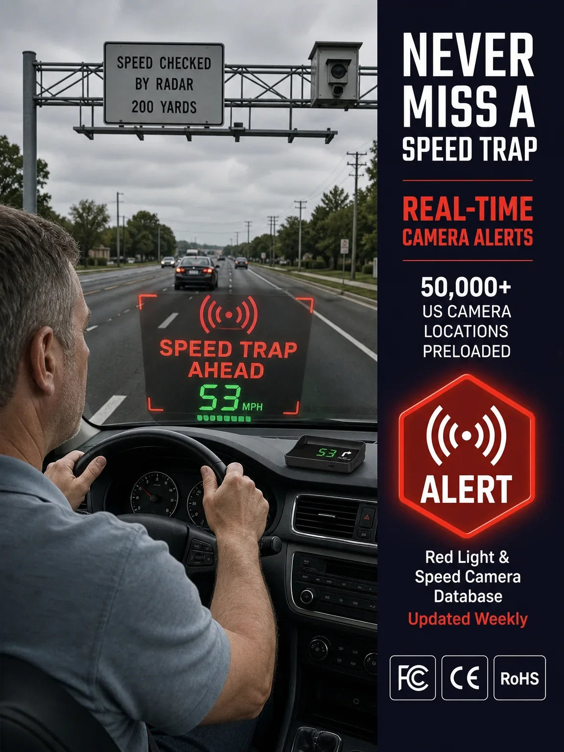 🔥Car Head-Up Display with GPS