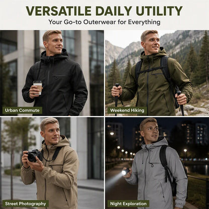 Men's Outdoor Waterproof Hooded Jacket