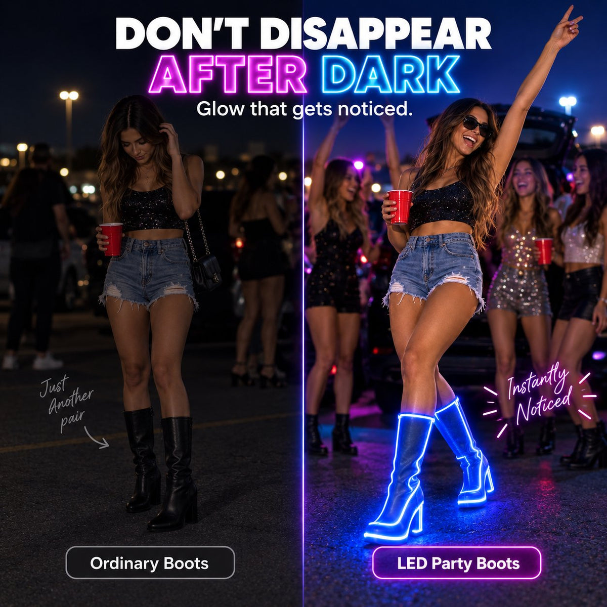 📸 Photo-Ready LED Boots Made For Night Moments