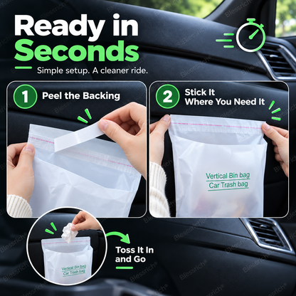 Self-Adhesive Car Cleaning Bags – Stick anywhere🚗
