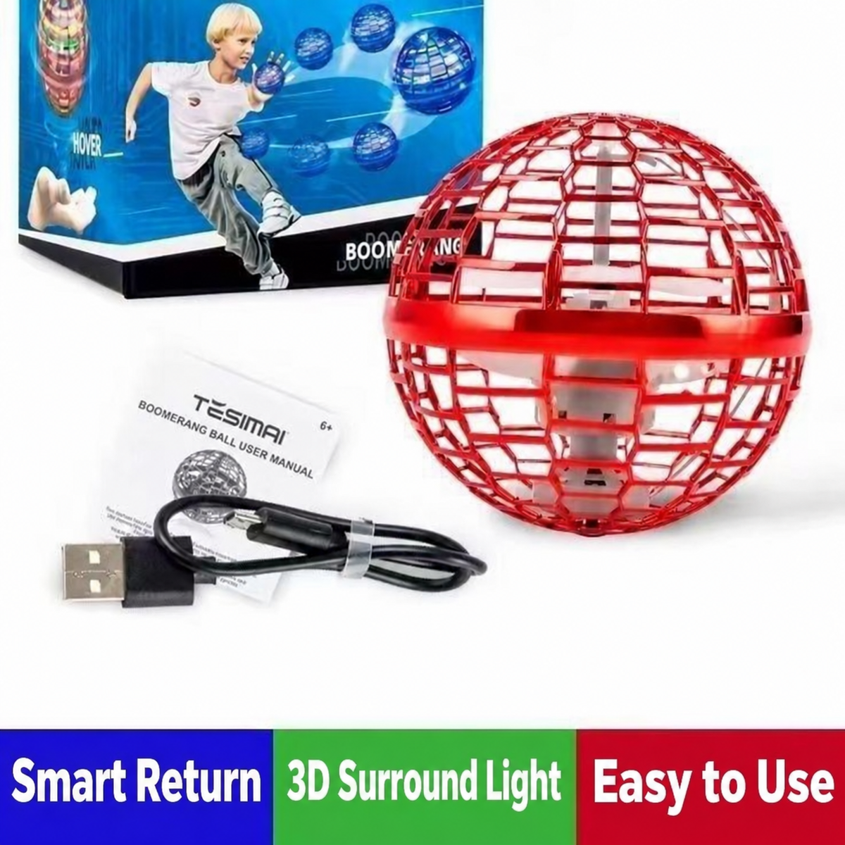 🎄 Bring Home the Magic! 🎁 Flying Orb Ball – A Gift for Family Fun!
