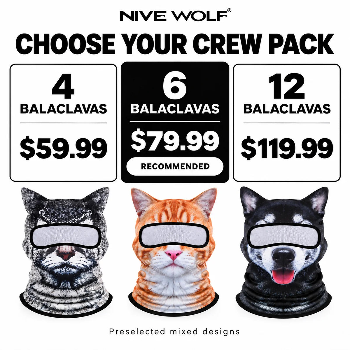 NIVE WOLF Alpine Balaclavas ⛷️
