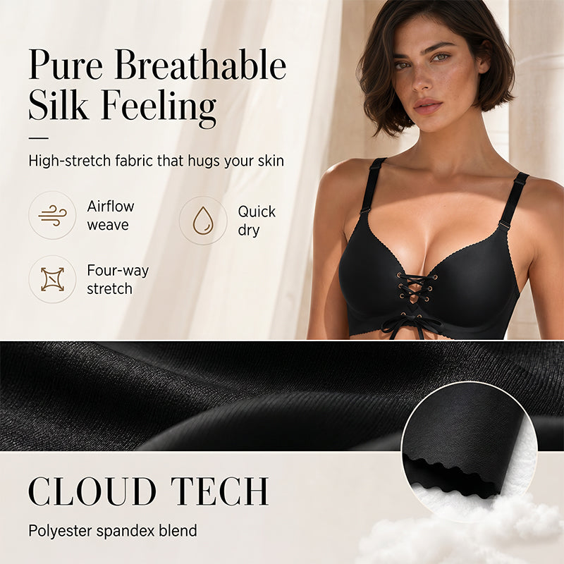 Women’s Seamless Breathable Push-Up Support Bra - 4