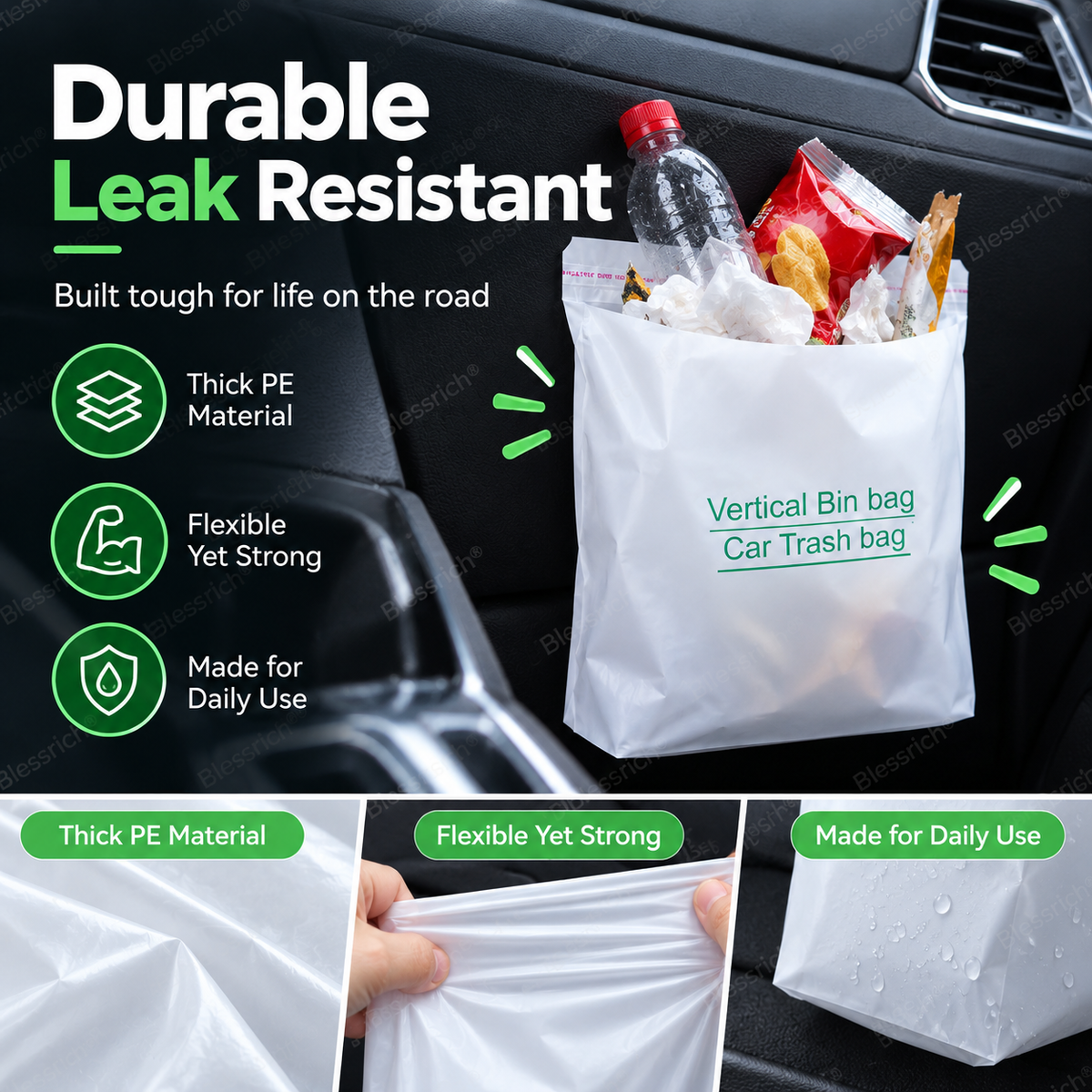 Self-Adhesive Car Cleaning Bags – Stick anywhere🚗