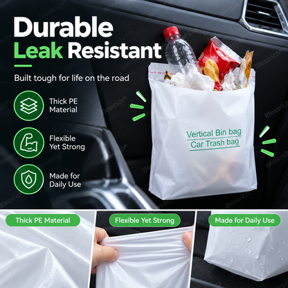 Self-Adhesive Car Cleaning Bags – Stick anywhere🚗