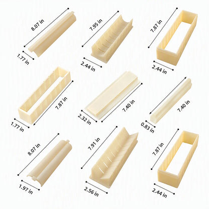 DIY Sushi Maker Mold Set, HIPS Non-Stick Sushi Rolling Tool with Cutting Groove 🍣