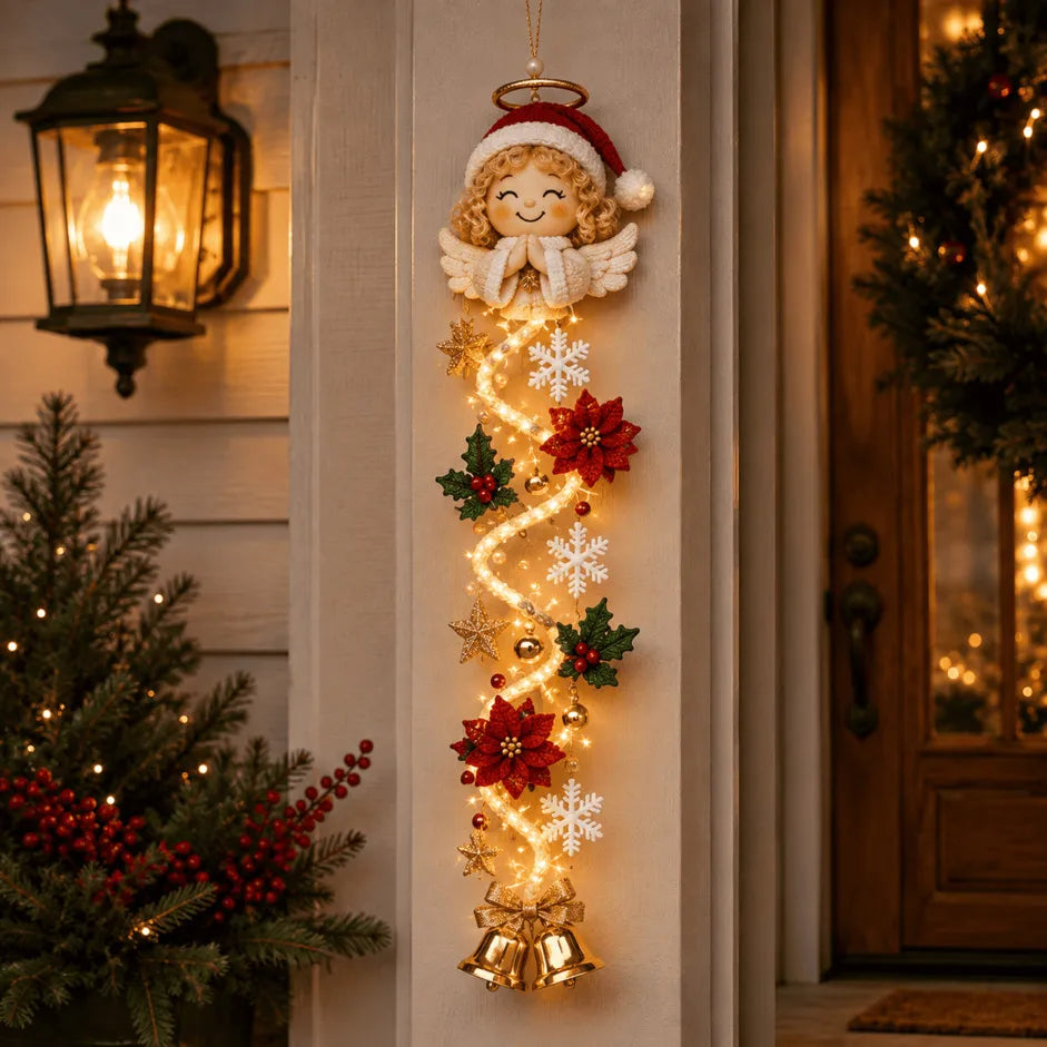 🎄MerryCascade™ Glowing Christmas Door Hanger | 6 Festive Light Designs✨