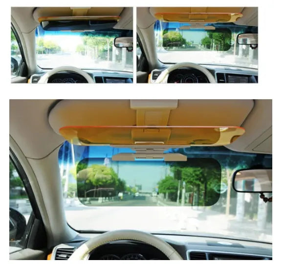 🚗 2-in-1 Anti-Glare Car Sun Visor – Block Sun Glare by Day & Headlight Glare at Night