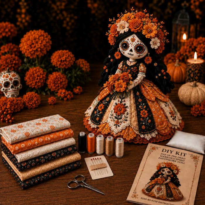 DIY Patchwork Doll Sewing Kit 🎃 Create Your Own Handmade Fabric Doll