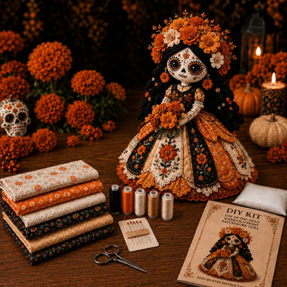DIY Patchwork Doll Sewing Kit 🎃 Create Your Own Handmade Fabric Doll