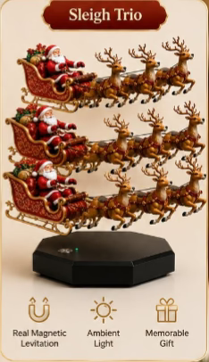 🎅 Santa’s Flying Sleigh — Magnetic Levitation Christmas Display ✨
